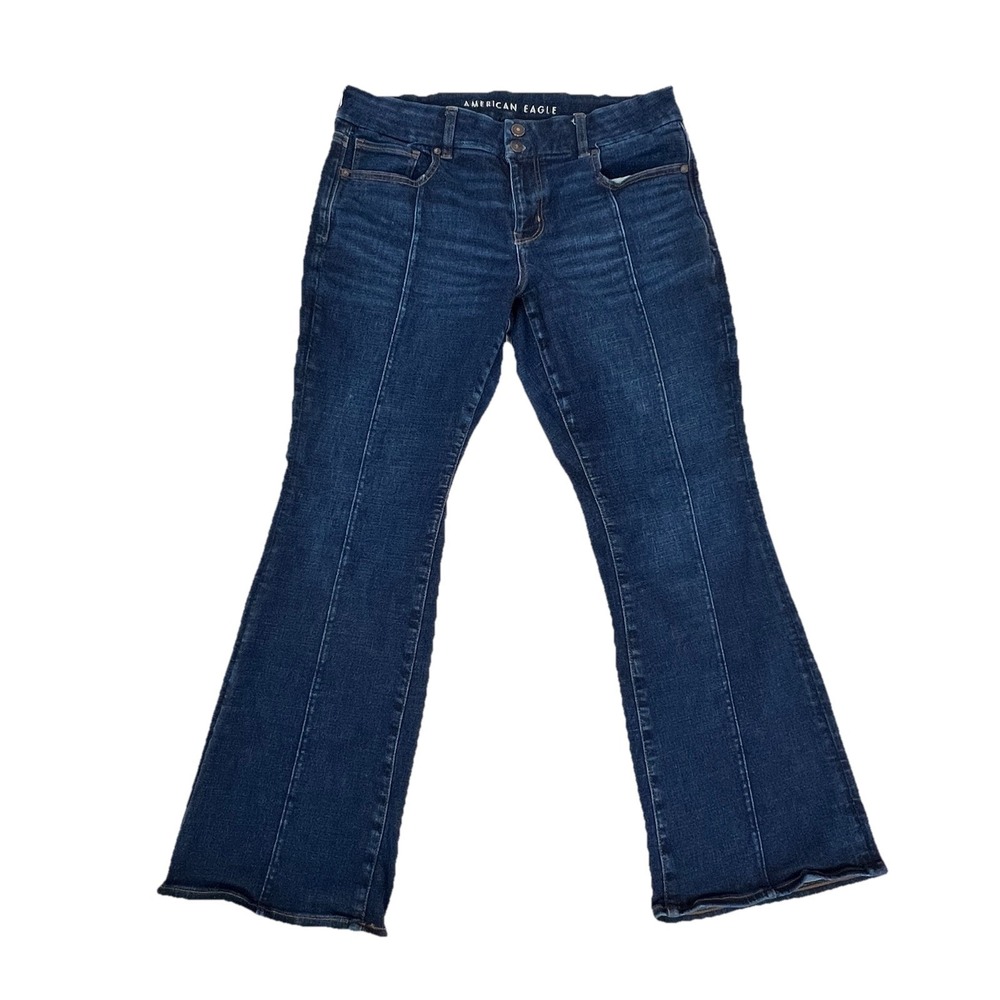 American Eagle Jeans Womens 14 Short Curvy Kick Boot Stretch Denim (32x29)